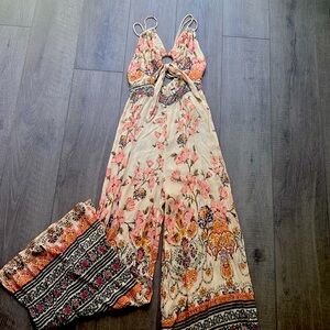 Free People Floral Jumpsuit